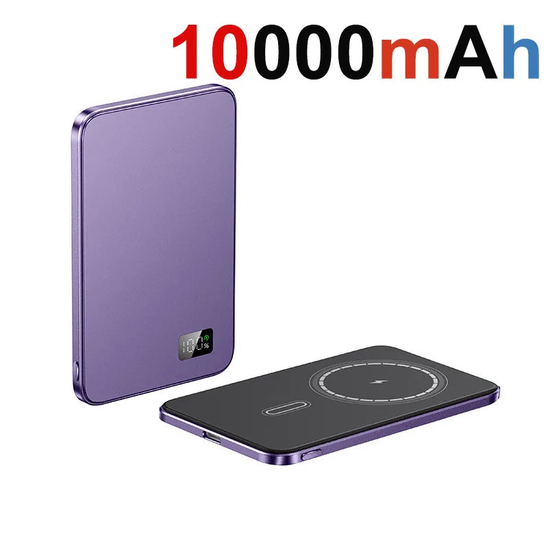 10000mAh Thin Magnetic Wireless Power Bank PD20W Fast Charging Portable External Battery 5000mAh for Magsafe For iPhone Samsung Car Mobile World