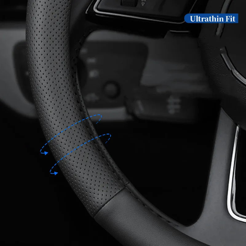 D Shape Car Steering Wheel Cover Breathable Anti Slip Ultra-thin Car Decoration Suitable 38cm Steering Wheel Cover Accessories