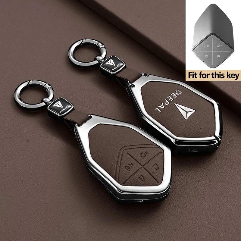 Car Key Case for Changan DEEPAL S7 S07 G318 S09 S05 L07 SL03 Shenlan Zinc Alloy Fob Keychain Cover Shell Ring Holder Accessories