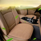Universal Linen Car Seat Cushion Without Backrest – Non-Slip Design, Uses for Front Seat Driving & Office Car Use CM World