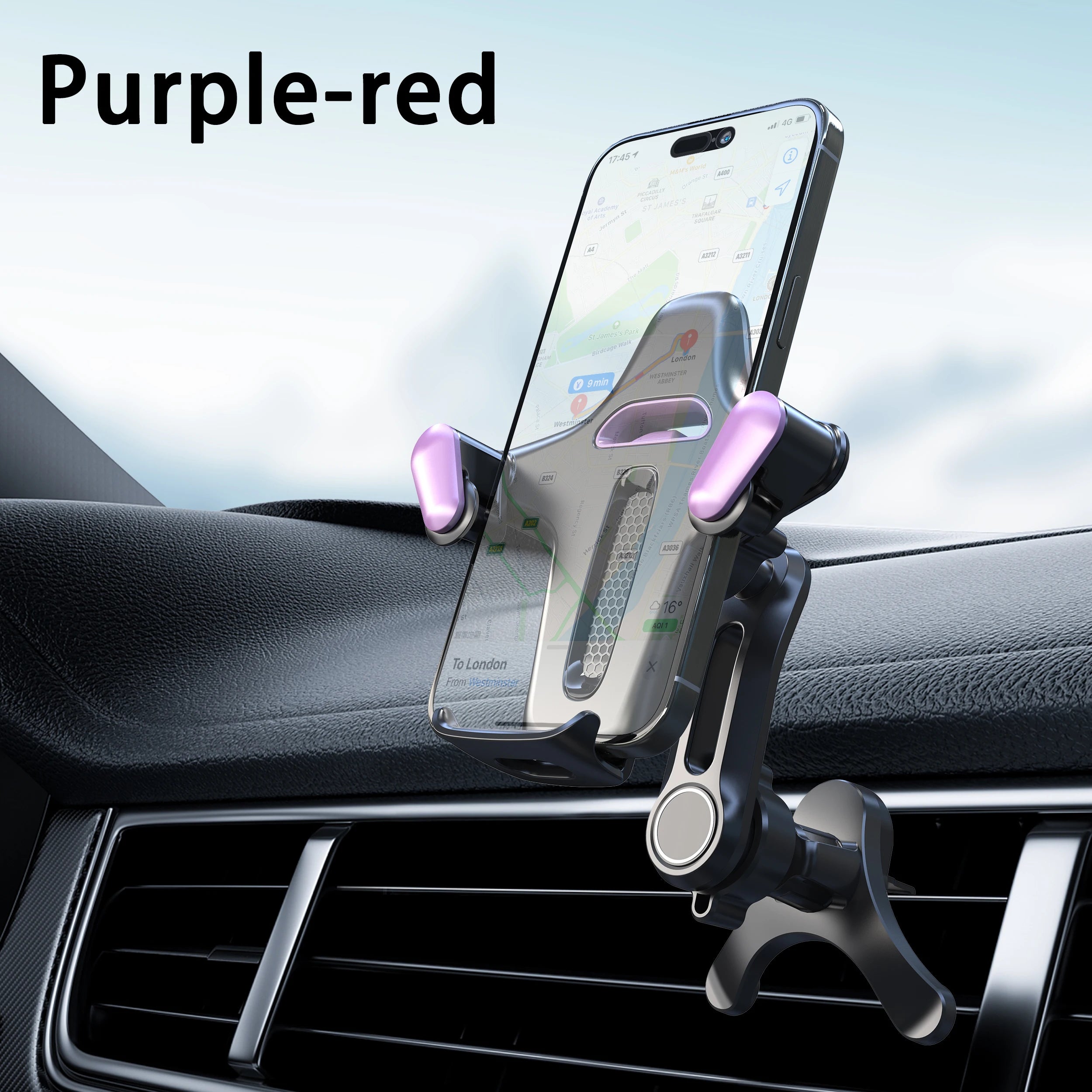 Car Vent Phone Mount, [Never Blocking Vent, Enjoy The Comfort of The A/C] Hands-Free Universal Extension Clip Air Phone Holder CM World