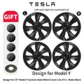 4PCS 19 Inch Wheel Cover for Tesla Model Y 2020-2024 Right＆Left Automobile Hubcap Replacement Wheels Cover Full Rim Accessories CM World