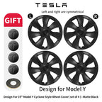 4PCS 19 Inch Wheel Cover for Tesla Model Y 2020-2024 Right＆Left Automobile Hubcap Replacement Wheels Cover Full Rim Accessories CM World