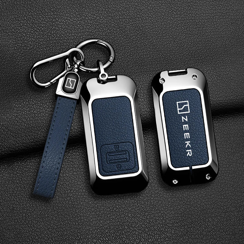 Zinc Alloy Protective Cover Box for Car Remote Control Keys, Suitable for Zeekr 001 9X 2026 Car Keychain Interior Accessories