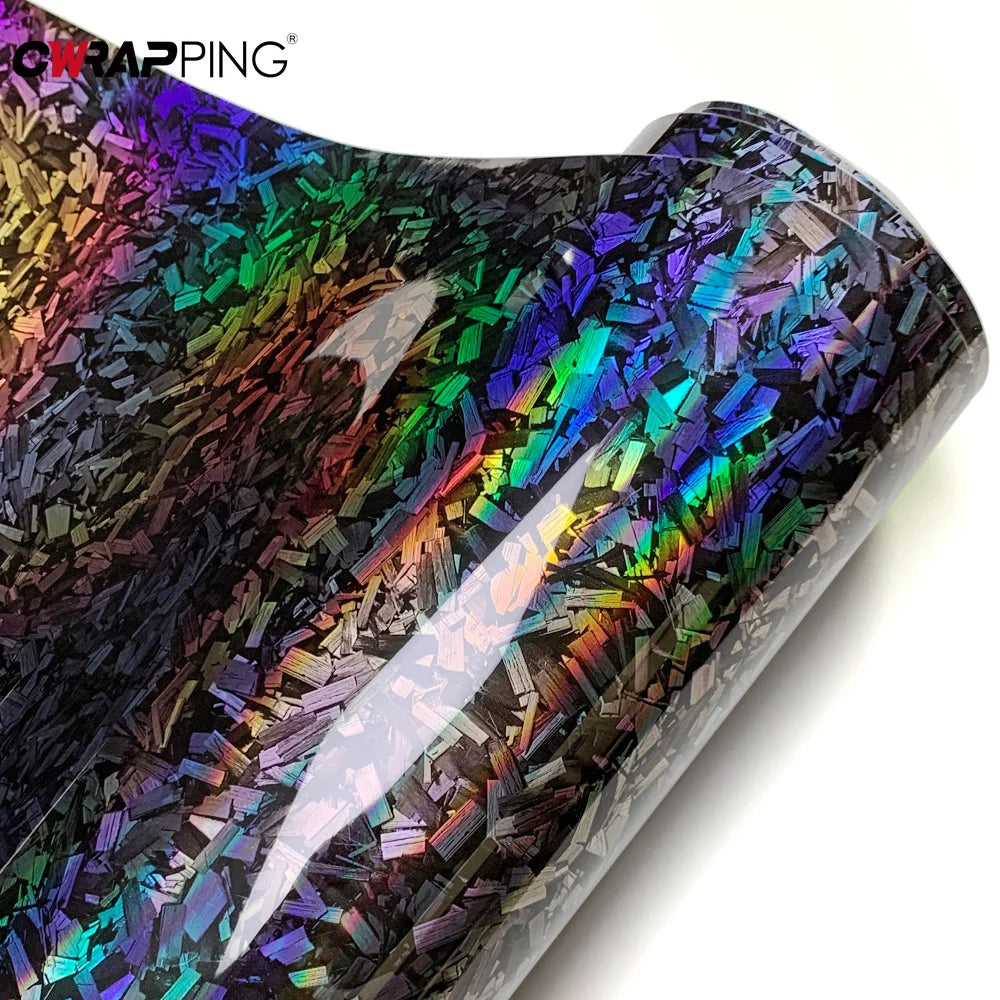 145cmx200cm Universal Car Wrapping Sticker Rainbow Door Stickers for Car Body Films Roof Laser Carbon Fiber Exterior Styling Car Mobile World
