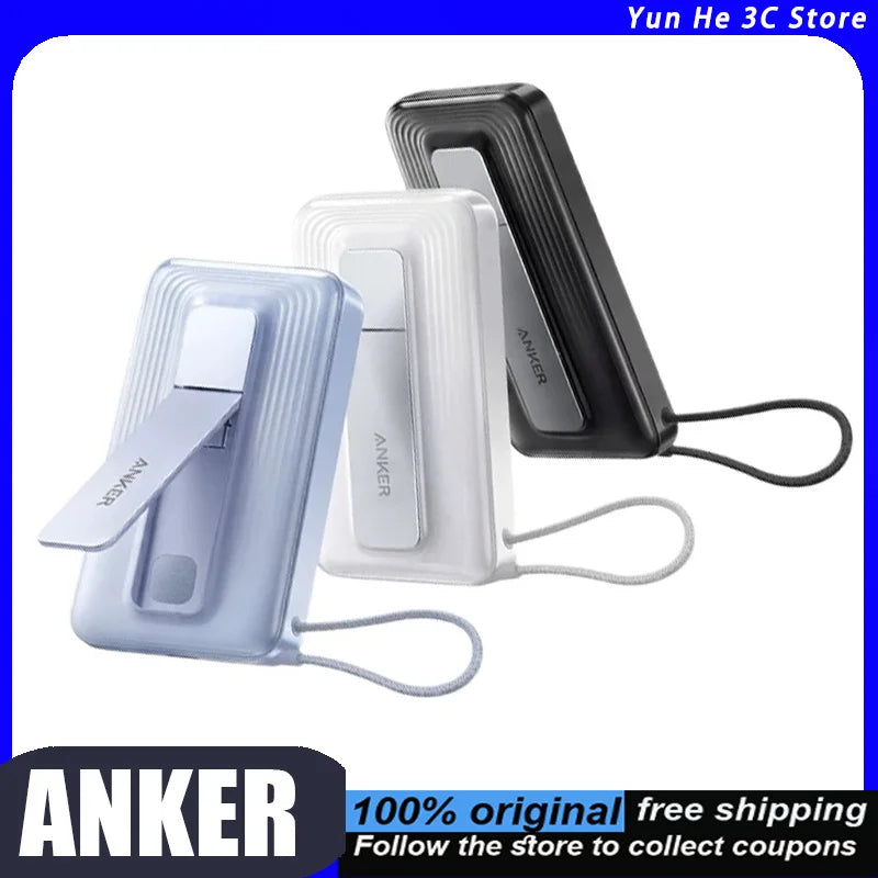 Anker Power Bank 10000mAh 45W Fast Charging Portable Built-in Cable 3C Certified Airline Approved High Capacity iPhone andXiaomi