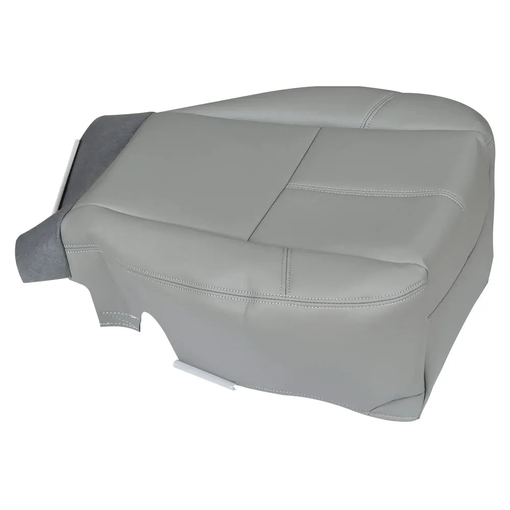 Leather Seat Driver Bottom Cover Bucket Seat Replacement for Silverado 2007-2014 Grey