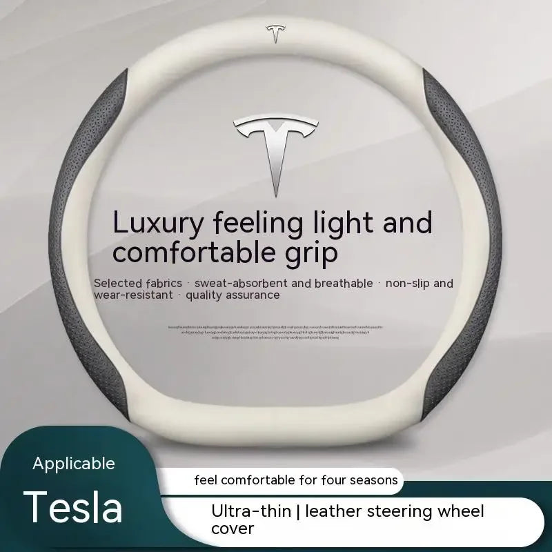 Car Steering Wheel Cover for Tesla Model 3 S Y Model X Roadster 2019-2025 Auto Interior Steering Wheel Accessories