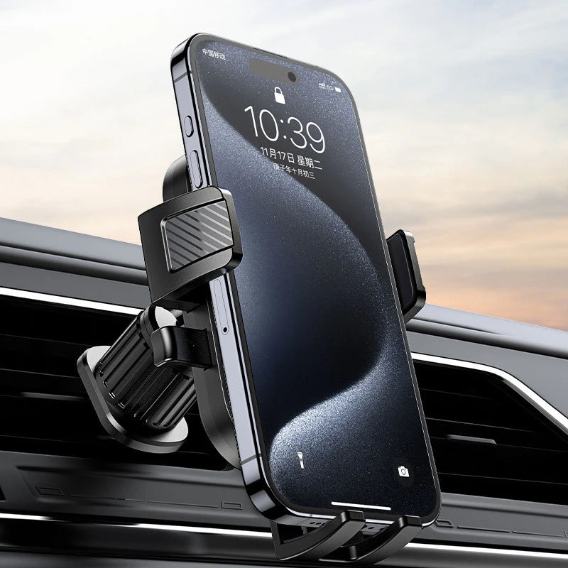 Flexible Cell Phone Holder Car, Phone Mount for Car Air Vent, Universal Auto Lock Car Phone Holder for iPhone Most Smartphone CM World