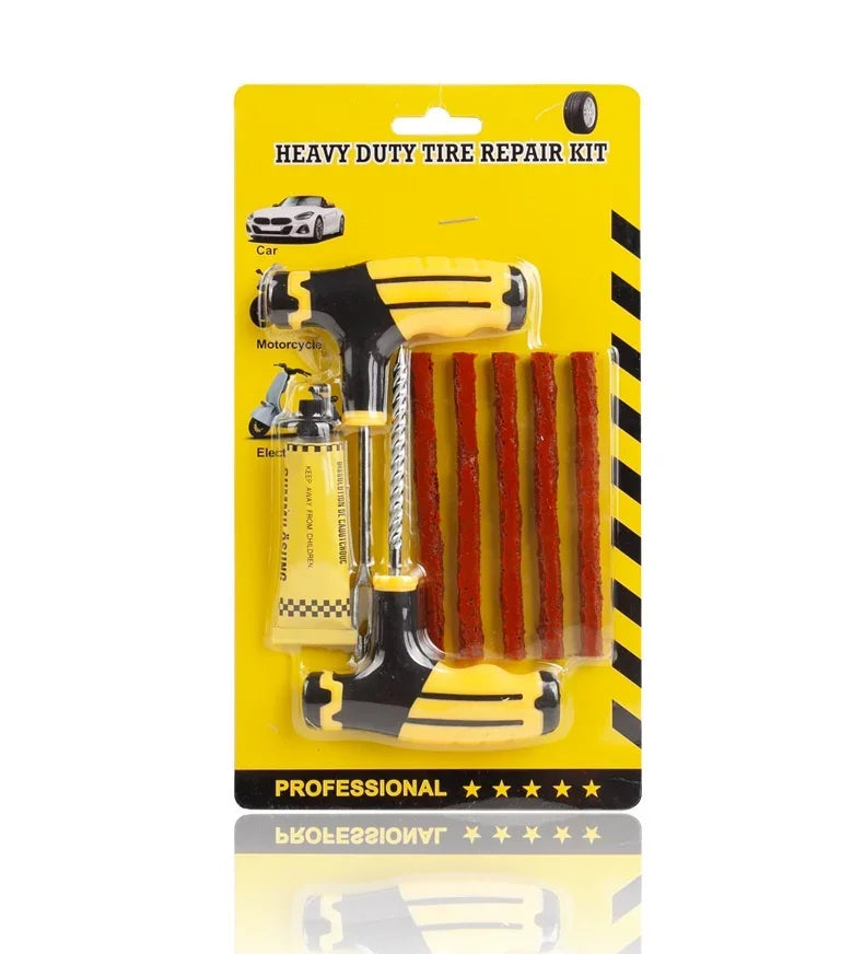 Car Tire Repair Kit Puncture Plug Tools Tyre Puncture Emergency for Tire Strips Stirring Glue Repair Tool Kit Car Accessories CM World