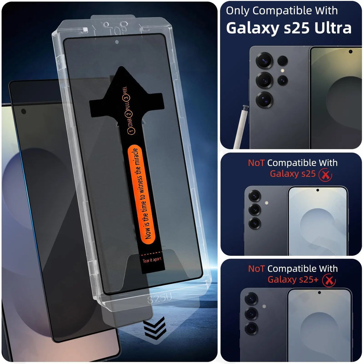 2 Pcs For Samsung Z Fold 8 4G 5G 2026 One-click Privacy Dust free Installation HD Screen Protector Protective Tempered Glass