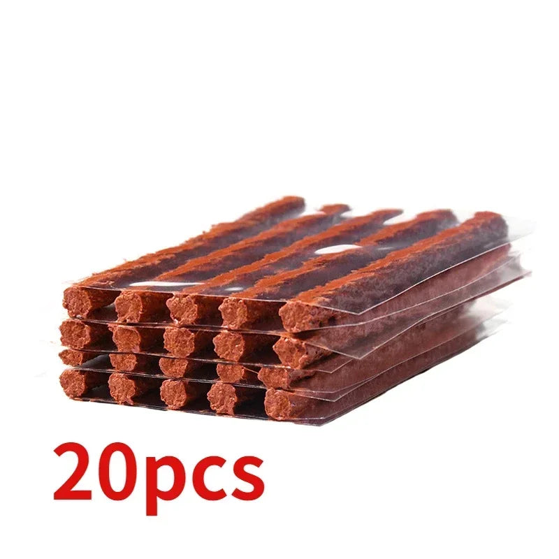 Car Tire Repair Tool Tubeless Tyre Repair Kit with Rubber Strips Studding Tool Puncture Plug Garage Tools for Motorcycle Trucks