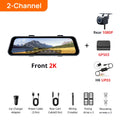 70mai Dash Cam S410 Touch Screen Full View 1944P External GPS 24H Parking Monitor Front and Backyup Car DVR Mirror 70mai S410