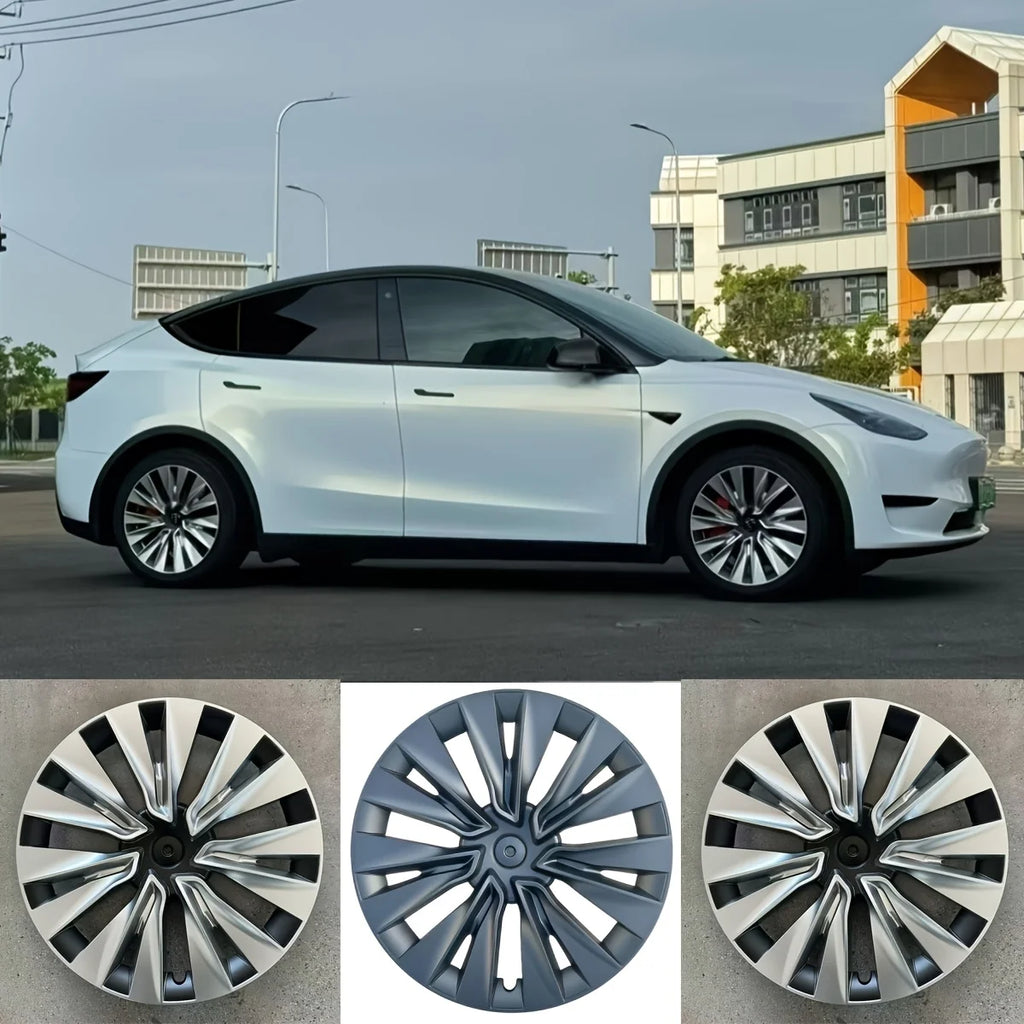 For Model Y 2024 2023 2022 2019-2025 19 Inch Wheel Hub Cap Replacement Decorative Rim Protector Guard Full Cover  Styling Parts