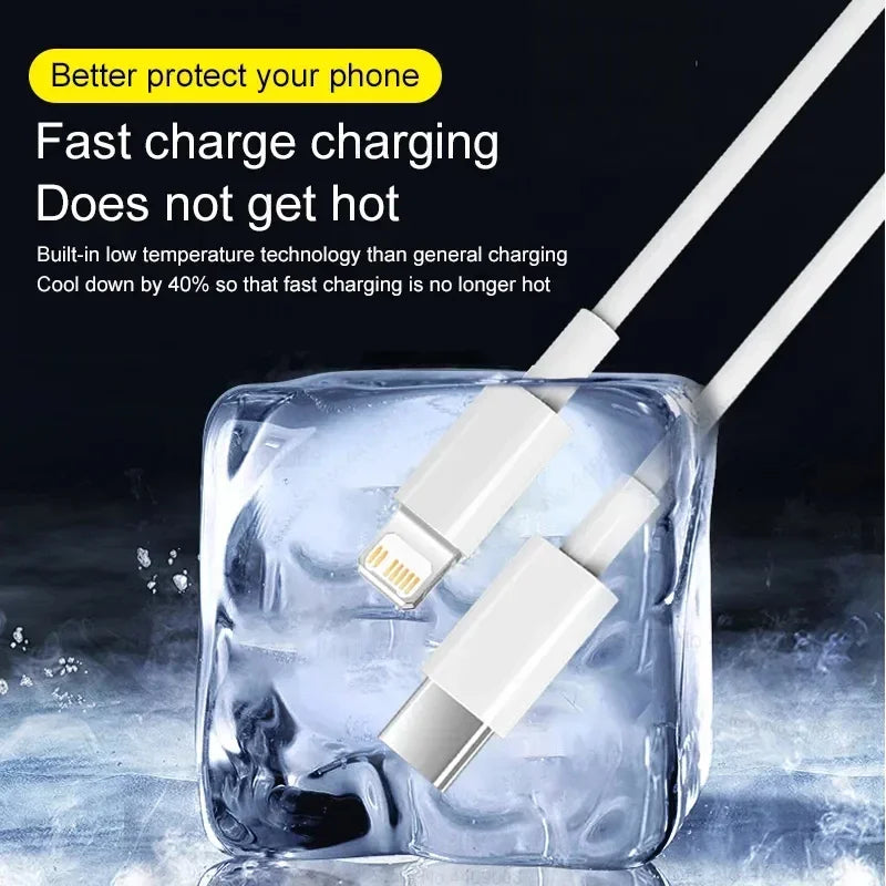 5-1pcs 30W Fast Charging Cable For  iPhone 13 12 11 14 Pro Max Mini USB C Cable For X XR XS MAX 7 8 14 Plus 6 Accessories