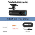 3840*2160P Car Dvr Dashcam 4K Dash Cam For Cars Drive Video Recorder Front Camera WiFi For Vehicle Supplies  24h Parking Night V Car Mobile World