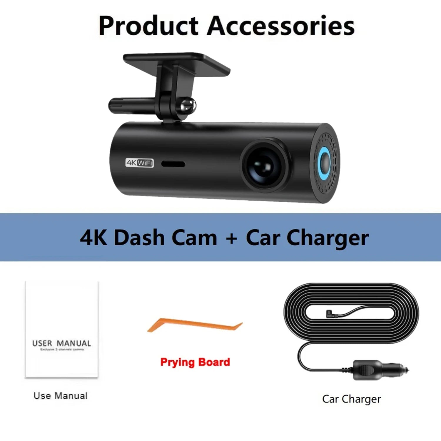 3840*2160P Car Dvr Dashcam 4K Dash Cam For Cars Drive Video Recorder Front Camera WiFi For Vehicle Supplies  24h Parking Night V Car Mobile World