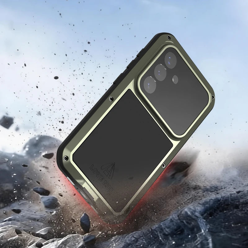 Love Mei Phone Case for Samsung S26 Ultra S26 Silicone Military Grade Metal Protective Case Shock Proof Dust Proof Cover