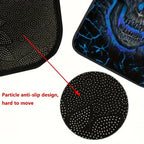 Cool Skull Design 4pcs Car Floor Mat Set - Non-Slip, Absorbent Polyester Mats for Fit - Stylish Auto Interior Accessories