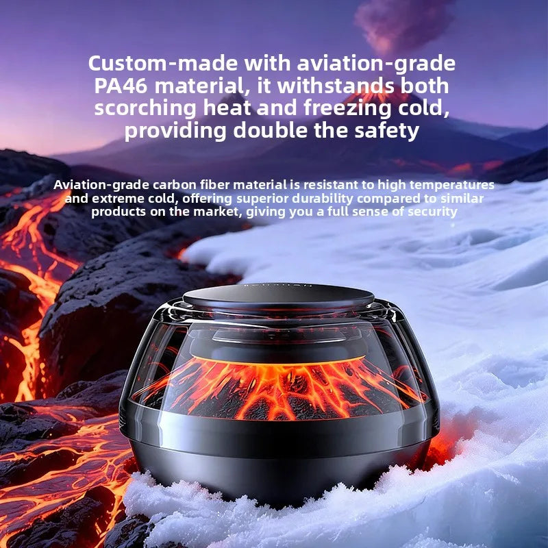 Automatic Spray Car Air Freshener, Car Perfume, High-End Smart Car Fragrance Machine, Odor Eliminator, Volcano Atmosphere Light