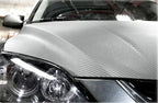 DIY Waterproof 3D Carbon Foil Film Silver Self-adhesive Car Stickers Auto Color Change Accessories Silver Carbon Vinyl Wrap