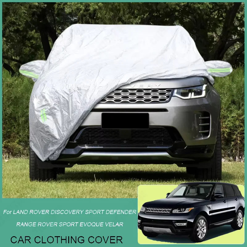 Car Cover Rain Frost Snow Dust Waterproof For Land Rover Discovery Sport Defender Range Rover Evoque Velar Anti-UV Cover Accesso Car Mobile World