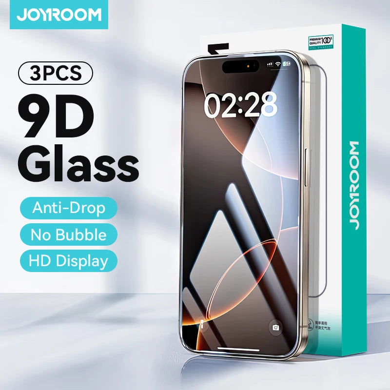 Joyroom 1/2/3pcs HD Glass For iPhone 18 17 16 15 14 13 12 Pro Max Screen Protector For iPhone 18 17 Pro Max Glass Tempered Glass
