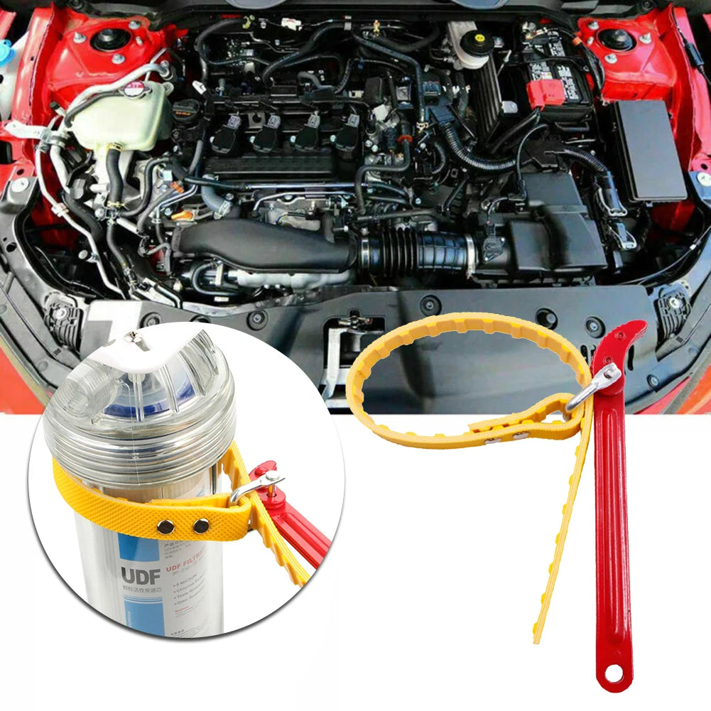 8"/12" Belt Wrench Car Oil Filter Puller Strap Spanner Wrench Adjustable  Cartridge Oil Filter Removal Repair Disassembly Tools Car Mobile World