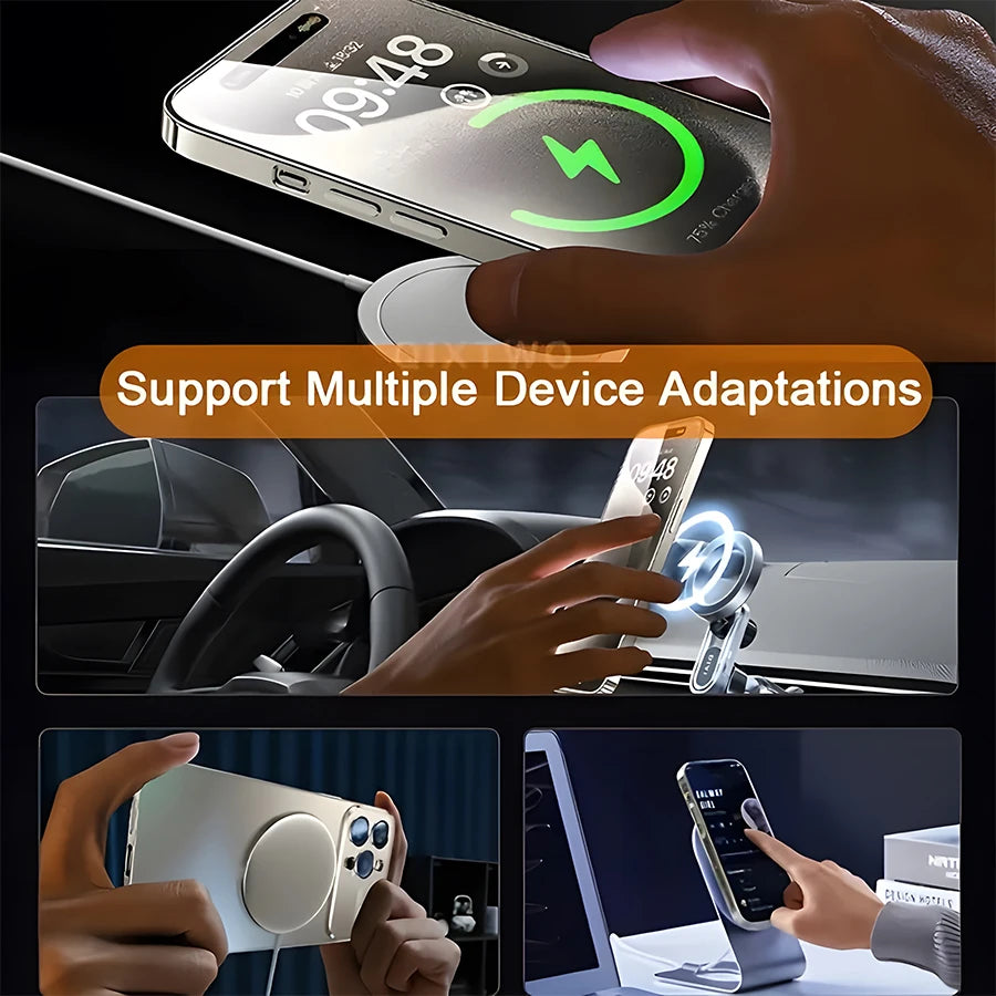Phone Case - A New High-End Titanium Magnetic Wireless Charging Case Designed for Iphone 18,17,16,15,14,13,12 Pro/Pro Max/Air/Plus & Galaxy S22,S23,S24,S25,S26 Ultra