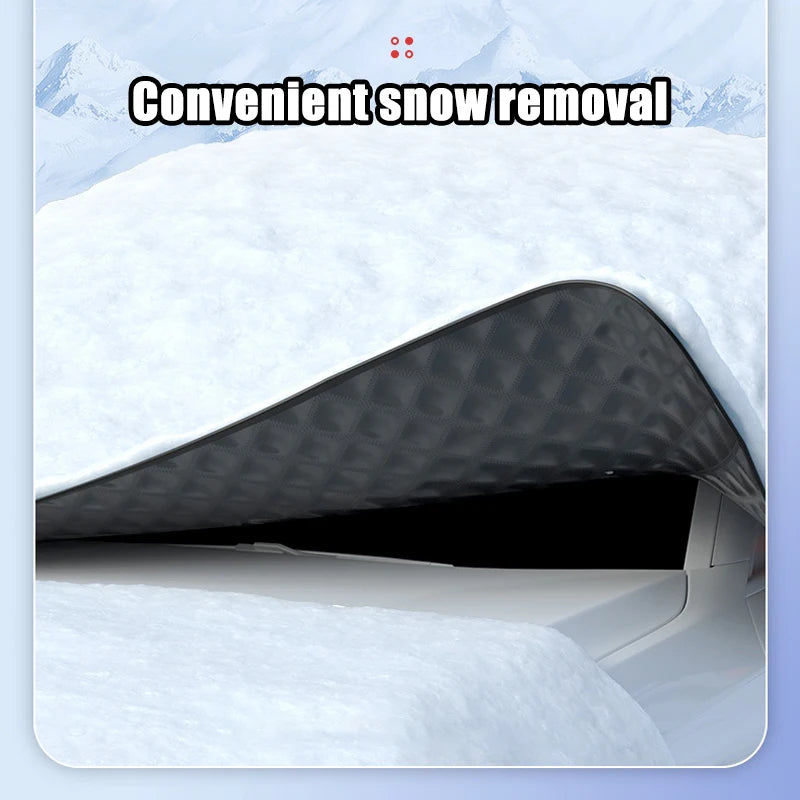 Car Windshield Covers Snow Shield Waterproof Winter Outdoor Awning Sunshield Half Protector Cover External Front Window Sunshade Car Mobile World