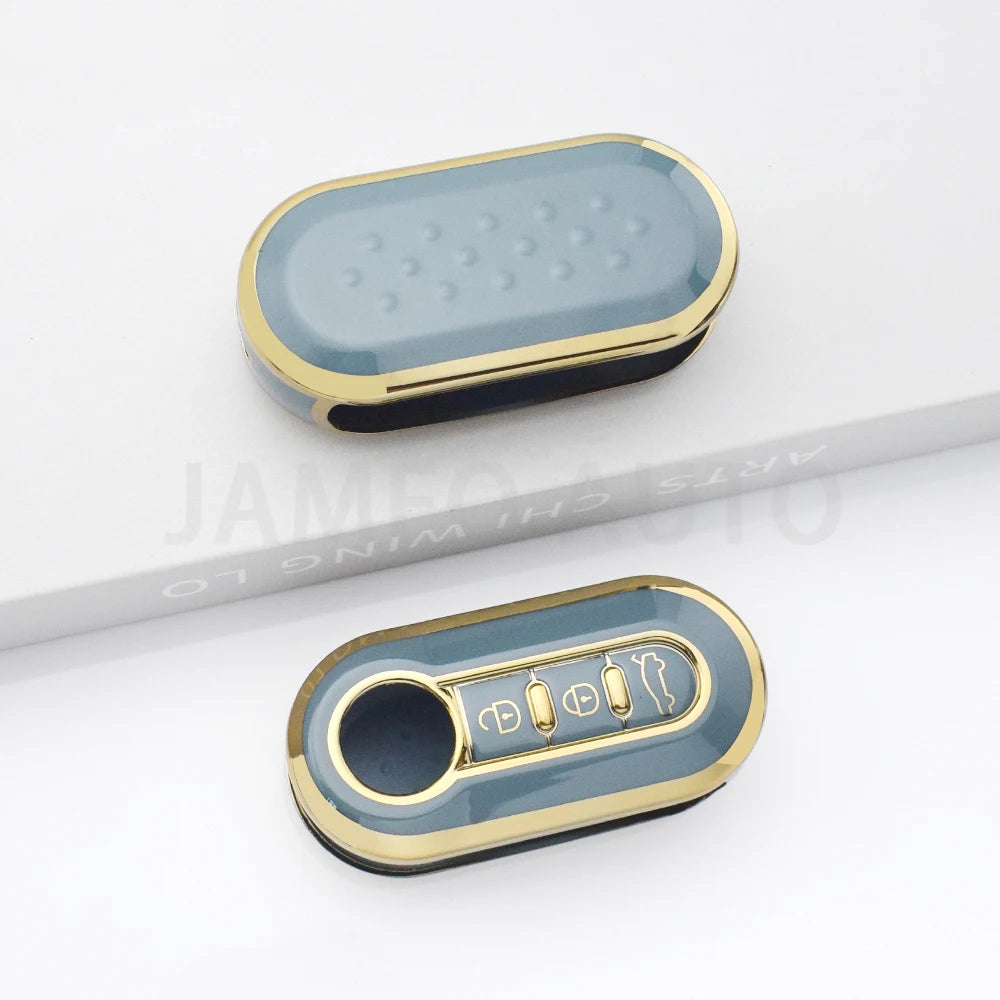 For Fiat Ducato 500 500L Panda Grande Punto Lancia Musa Accessories Keychain Holder Shell Car Remote Key Case Cover Protector