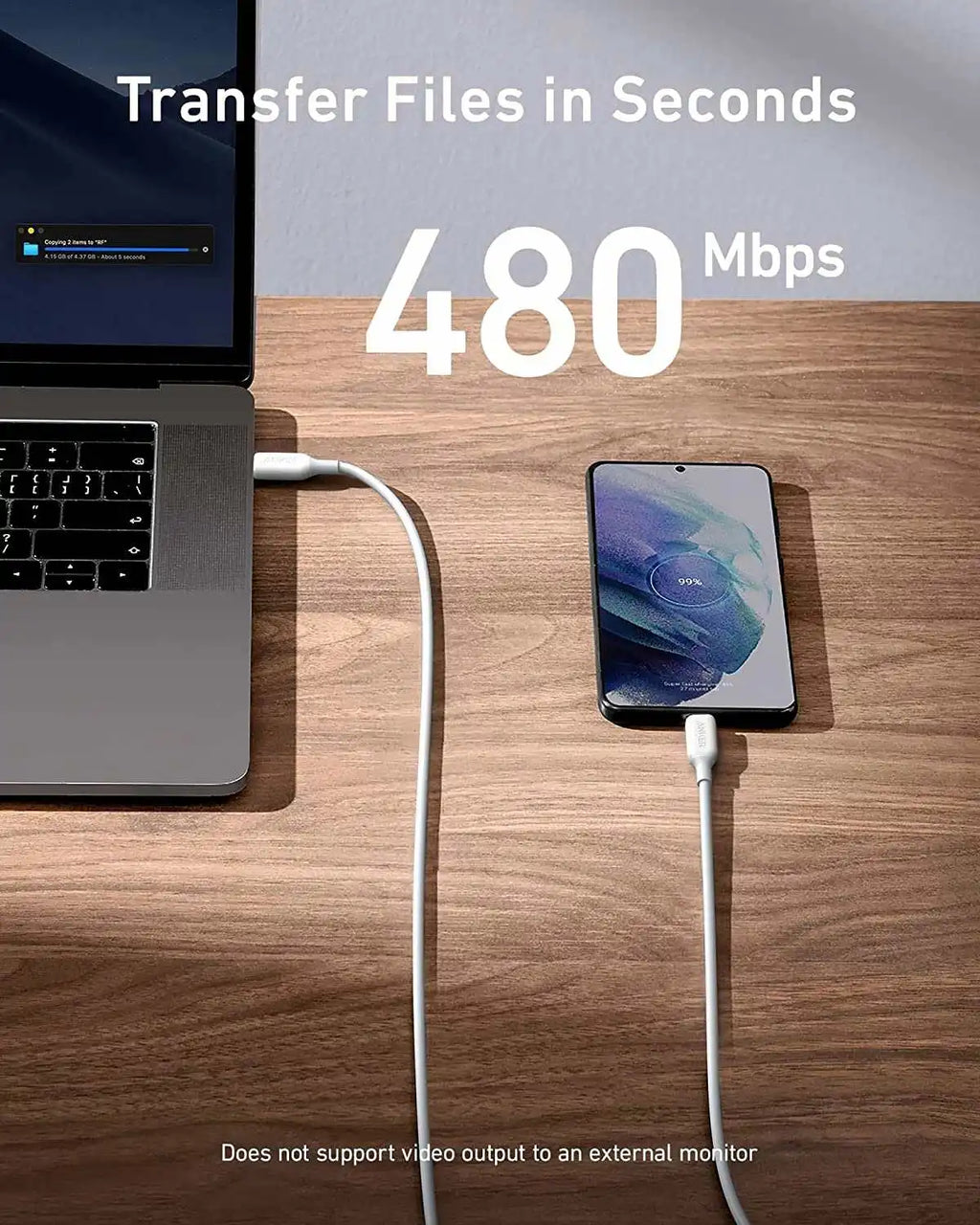 Anker 100W Type C Charging Cable Powerline III USB-C to USB-C 2.0 Cable 1.8m High-Speed Data Transfer