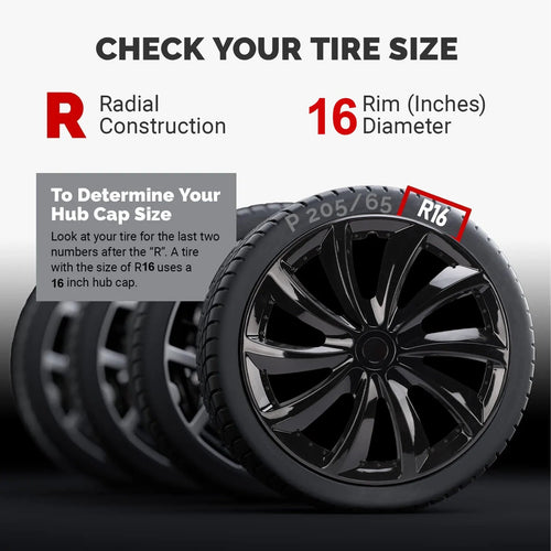 4 Pcs 16 Inch Hubcaps Anti Scratch Protection Stylish Look Universal Fit R16 Wheel Rim Cover for Most Cars Truck SUV CM World