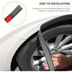 Two 78 inch Thick Self-Adhesive Wheel Guards, Heavy-Duty Plastic Wheel Arch Protective Covers, Suitable for All Vehicles, Scratch and Collision Resistant, Easy to Install without Drilling Holes