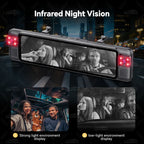 D75 4 Channel 11" Dash Cam Rear View Mirror Camera 1080P Dual Lens Infrared Night Vision WIFI GPS 360 Video Recorder Car DVR