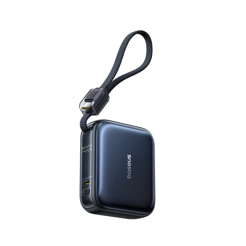 Baseus 45W Mini Power Bank 10000mAh Built-In USB-C Cable Pocket-Sized Smaller Fast Charging Portable For iPhone 17 Samsung S25 Car Mobile World