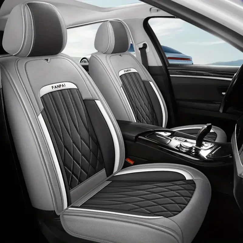 5-Seat Car Seat Cover Full Coverage Car Seat Cushion All-Season Faux  Car Seat Protector Auto Accessories CM World