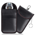 Faraday Bag for Key Fob Cage Protector Car RFID Signal Blocking Key Fob Protector Anti-Theft Pouch Double-Layers of Carbon Fiber CM World