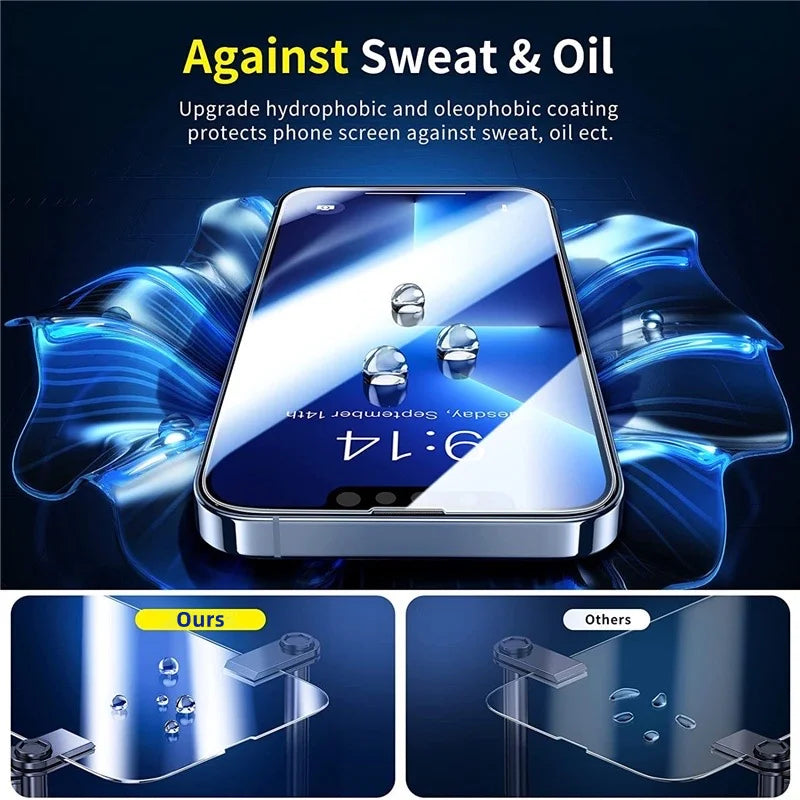 1-5Pcs Tempered Glass for IPhone 17 16 15 14 13 12 11 Pro Max Screen Protector for 12Mini 13Mini 7 8 14 Plus SE X XS XR Glass
