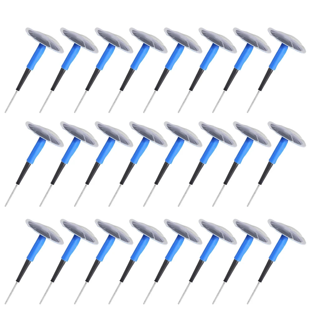 24Pcs Tire Puncture Patch Tubeless Patch Gum Car Motorcycle Universal Tubeless Tire Puncture Repair Mushroom Plug Patch Gum