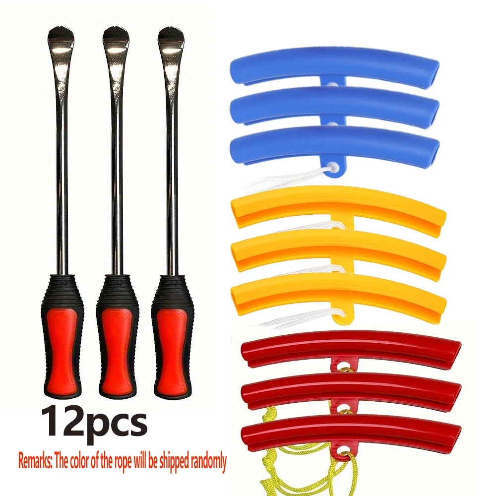 3/6/12pcs Rim Protector Tire Changing Lever Tools Auto Spoon Tire Kit Motorcycle Bicycle Tire Changing Levers CM World
