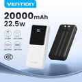 Vention 3C Certified 20000mAh 22.5w Power Bank Built-in USB-C Lightning Cable Portable Fast Charger Spare Battery CCC Powerbank