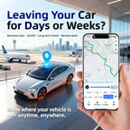 Wireless Car GPS Tracker Anti-Theft, Global Real-Time Vehicle Tracking with IoT SIM, Geo-Fence & Vibration Alarm, 15+ Days CM World