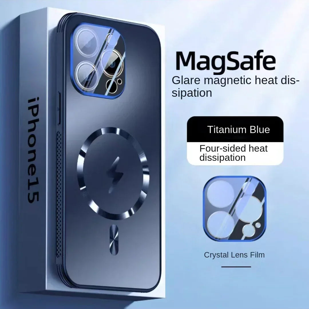 Magnetic iPhone Case with Heat Dissipation, Full Protection, Anti-drop for Apple 16, 15, 14, 13, Pro Max, New Car Mobile World