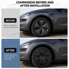 4PCS 18 Inch Wheel Hub Cap for New Tesla Model Y Standard 2025+ Automobile Hubcap Replacement Wheels Cover Full Rim Accessorie