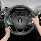 Suitable for Renault Breathable Hole Leather Steering Wheel Cover Segmented Quick Release Design Non-Slip and Durable Megane 3 2 4 Clio4 5 Captur Trafic Scenic Austral Kangoo Arkana Kadjar Master Fluence Zoe Twingo Qm6 CM World