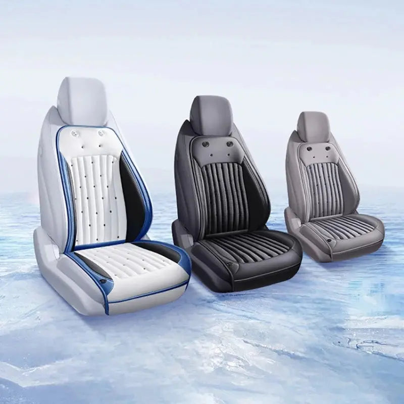 Cool Ventilation Seats Universal Car Seat Ventilation Cover Car Blowing Summer Cool SUV Car Seat Cushion Breathable Auto Cooling Car Mobile World