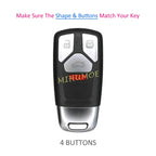 Remote 4 Buttons Key Case Keychain Shell Fob For Audi Q5 Q7 TT A4 B9 A5 S4 S5 SQ5 TT 2021 2022 2023 Silicone Key Holder Cover CM World