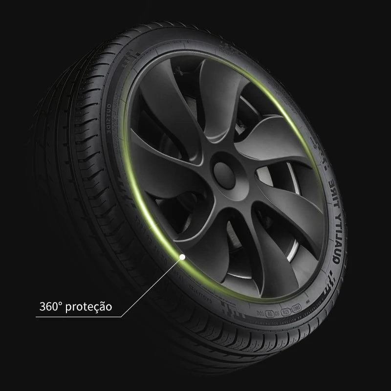 4PCS Wheel Cover For Tesla Model Y 2020-2024 19 Inch Right＆Left Hubcaps Cyclone Style Wheel Cover Replacement Accessories CM World