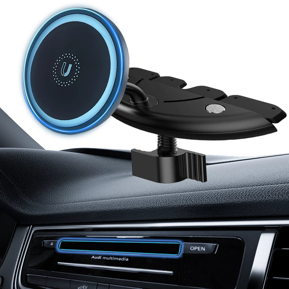 Safe Phone Holder Magnetic Car CD Slot Mount Support Mobile Bracket Cell Clip for iphone 16 15 14 13 12 11 Samsung Xiaomi